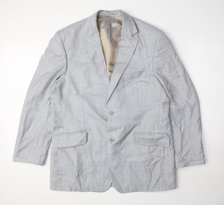 Di Caprio Mens Blue Wool Jacket Suit Jacket Size 42 Regular