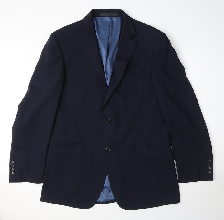 Marks and Spencer Mens Blue Wool Jacket Suit Jacket Size M Regular