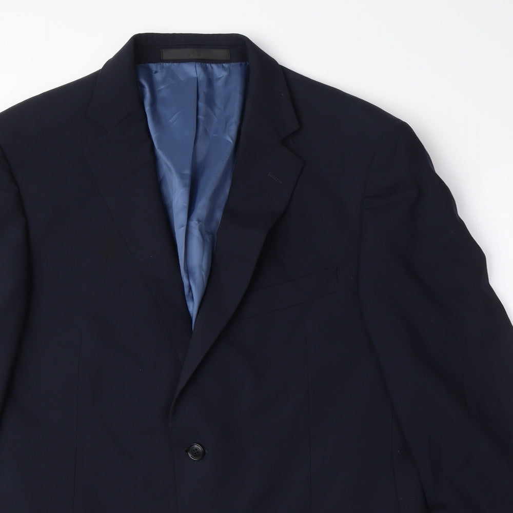 Marks and Spencer Mens Blue Wool Jacket Suit Jacket Size M Regular