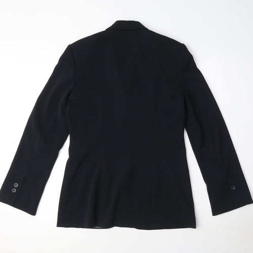 NEXT Womens Black Polyester Jacket Blazer Size 8