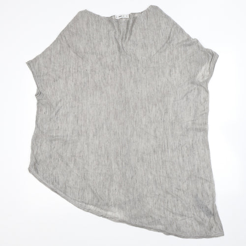 Zara Womens Grey Round Neck Acrylic Pullover Jumper Size S