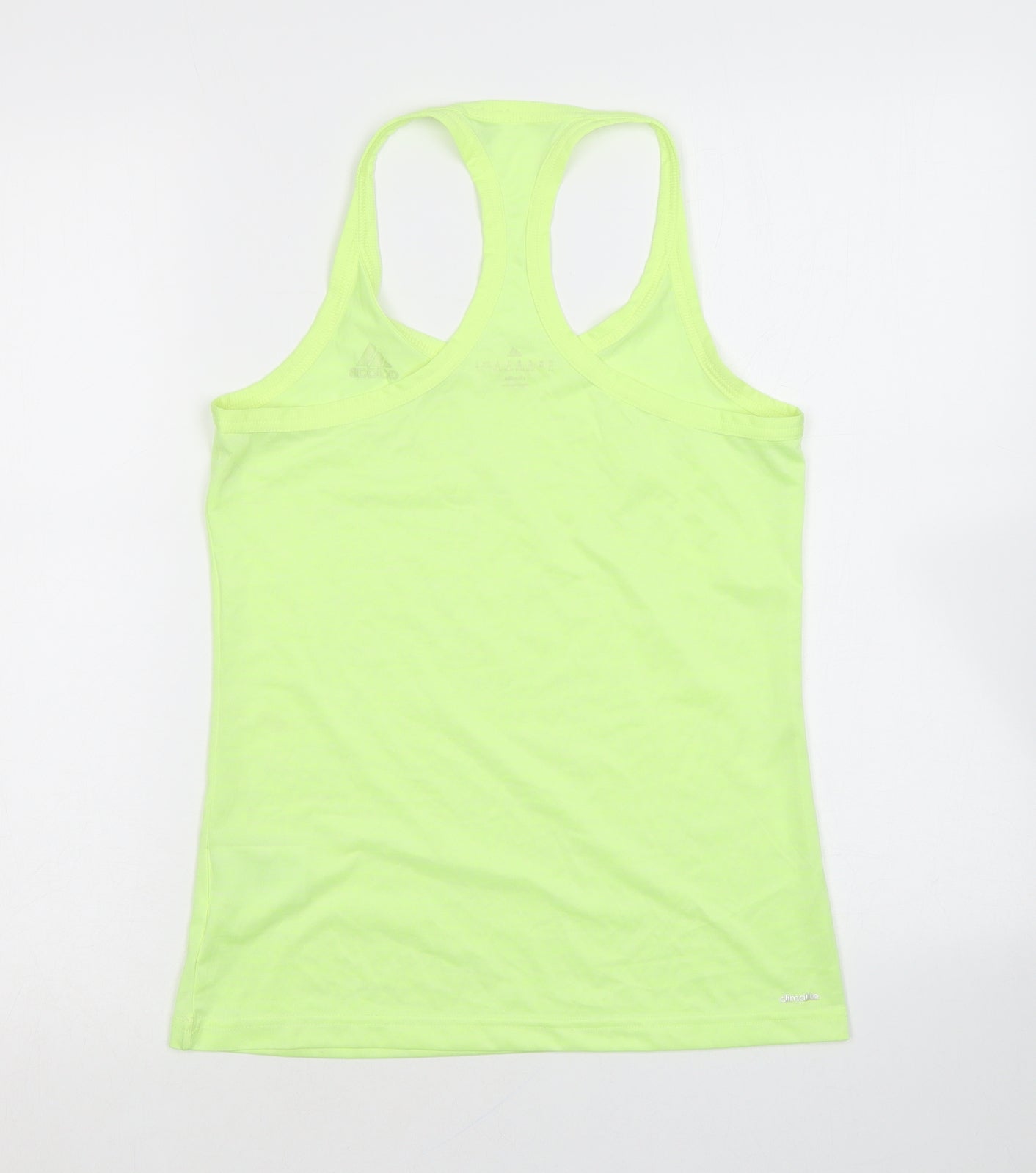 adidas Womens Yellow Polyester Basic Tank Size 4 Scoop Neck Pullover - 4-6