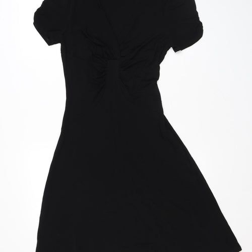 Autograph Womens Black Viscose A-Line Size 12 V-Neck Pullover