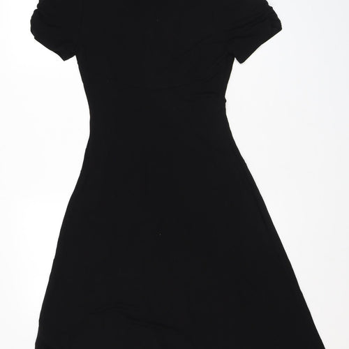 Autograph Womens Black Viscose A-Line Size 12 V-Neck Pullover