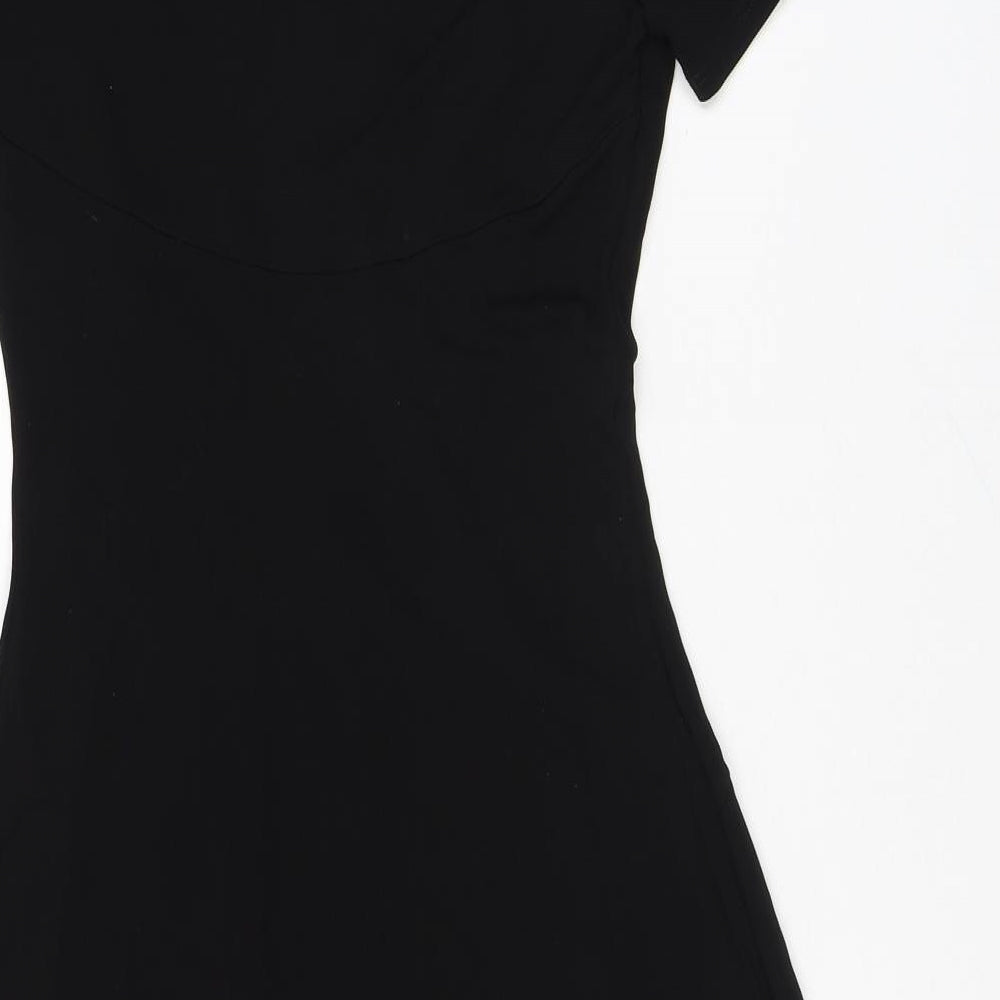 Autograph Womens Black Viscose A-Line Size 12 V-Neck Pullover