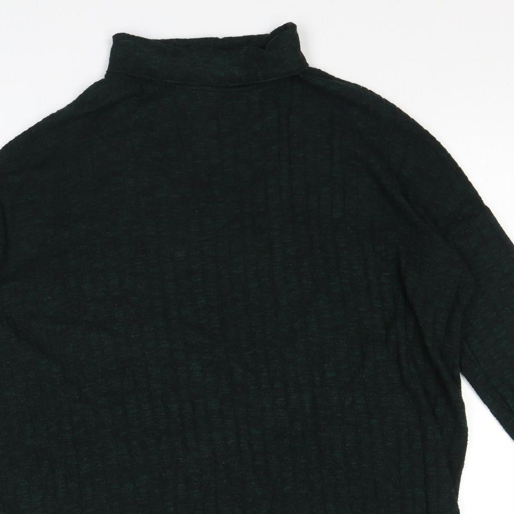 Dorothy Perkins Womens Green Roll Neck Viscose Pullover Jumper Size 14
