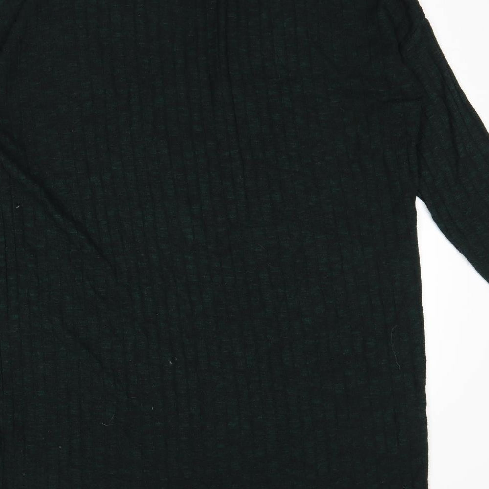 Dorothy Perkins Womens Green Roll Neck Viscose Pullover Jumper Size 14
