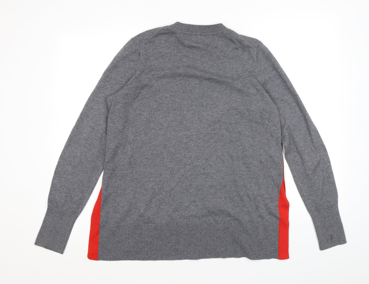 Boden Womens Grey Round Neck Wool Pullover Jumper Size M