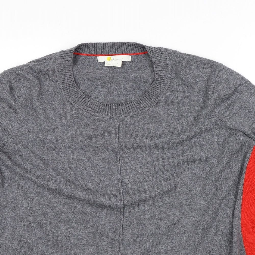 Boden Womens Grey Round Neck Wool Pullover Jumper Size M