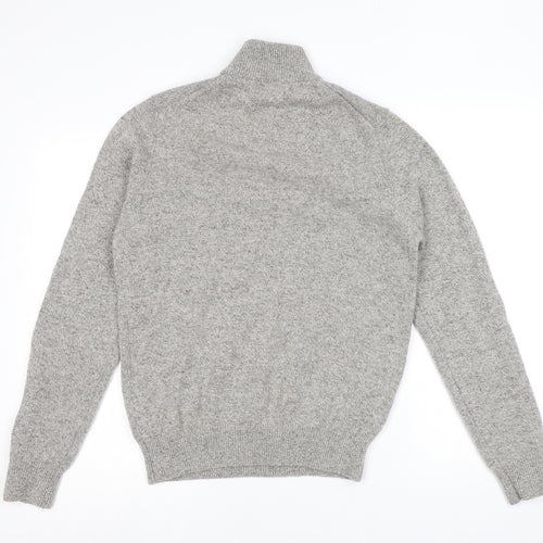 Marks and Spencer Mens Grey Wool Henley Sweatshirt Size M