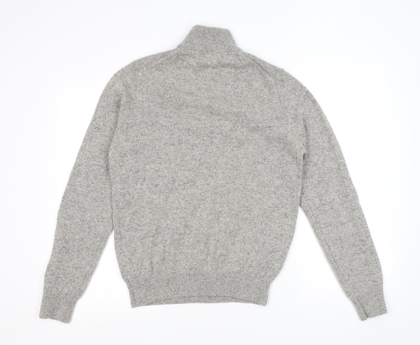 Marks and Spencer Mens Grey Wool Henley Sweatshirt Size M