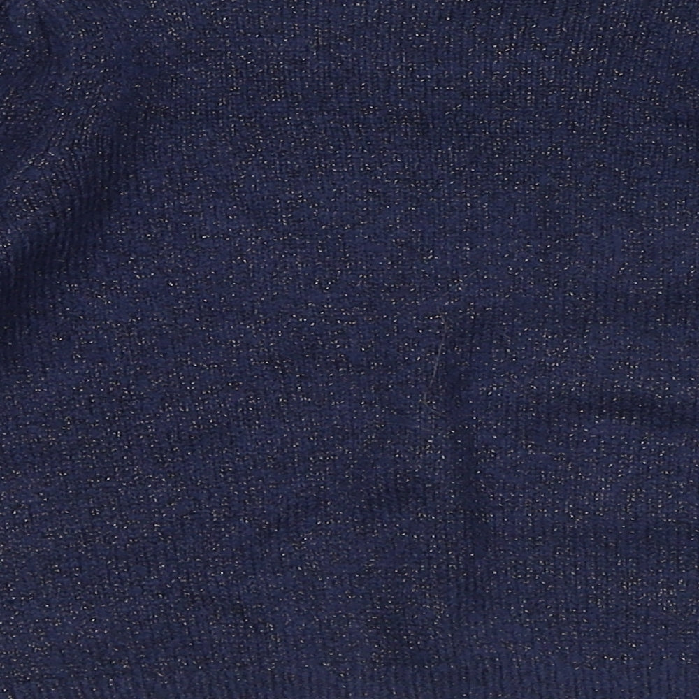 M&Co Girls Blue Round Neck Acrylic Pullover Jumper Size 3-4 Years Pullover - Stars Print