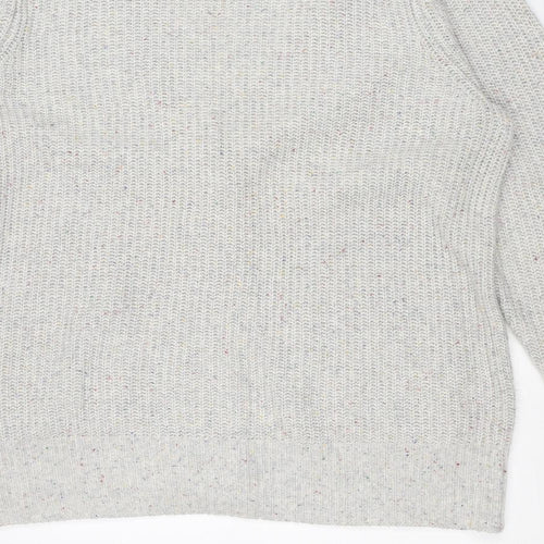 Marks and Spencer Womens Grey V-Neck Cotton Cardigan Jumper Size XL