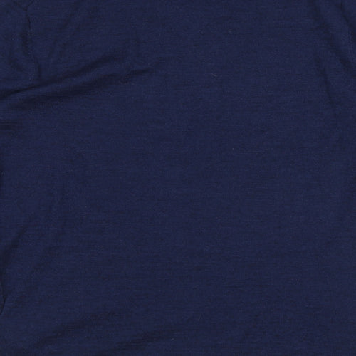 Fisk of Oslo Womens Blue V-Neck Wool Pullover Jumper Size M