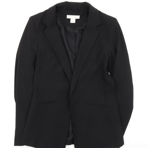 H&M Womens Black Jacket Blazer Size 6