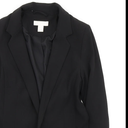 H&M Womens Black Jacket Blazer Size 6