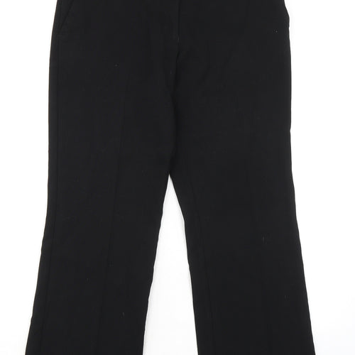 NEXT Womens Black Polyester Dress Pants Trousers Size 12 L28 in Regular Zip