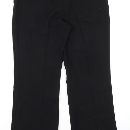 NEXT Womens Black Polyester Dress Pants Trousers Size 12 L28 in Regular Zip