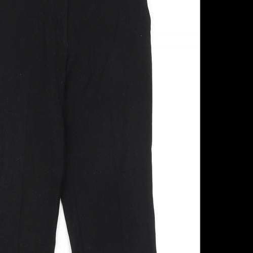 NEXT Womens Black Polyester Dress Pants Trousers Size 12 L28 in Regular Zip