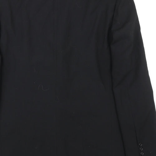 Marks and Spencer Mens Black Polyester Jacket Suit Jacket Size 44 Regular