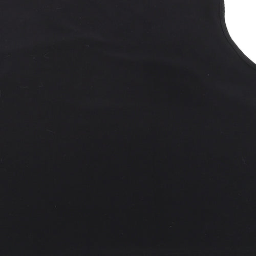 essence Womens Black Polyester Basic Tank Size 26 V-Neck