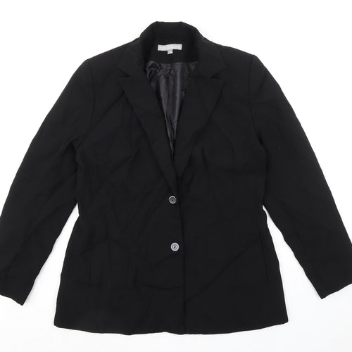Liz Jordan Womens Black Jacket Blazer Size 10 Button