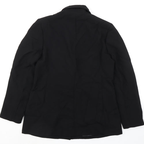 Liz Jordan Womens Black Jacket Blazer Size 10 Button