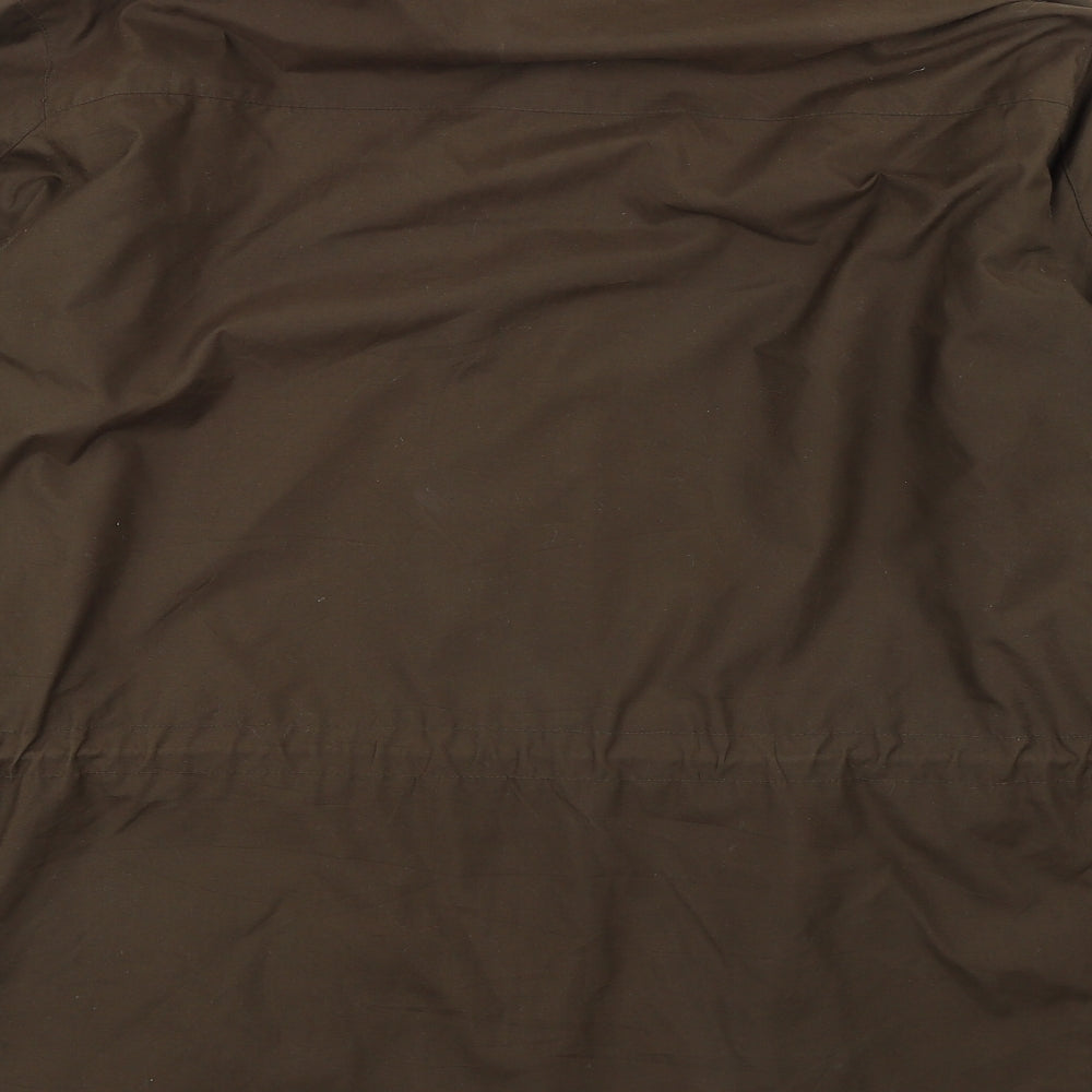 Claiborne Mens Brown Rain Coat Coat Size L Zip
