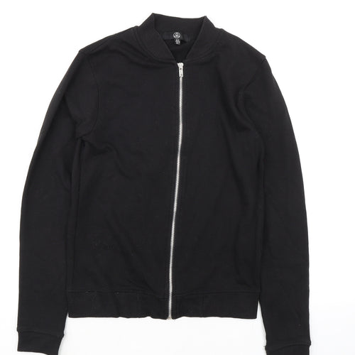 Missguided Womens Black Polyester Full Zip Sweatshirt Size 6 Zip