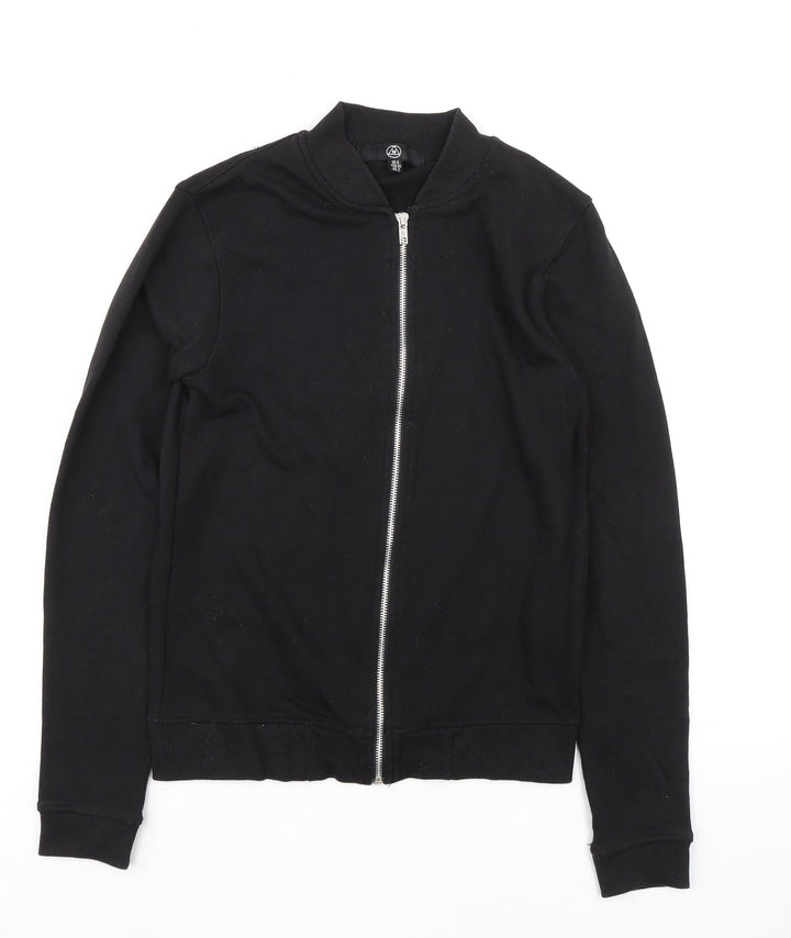 Missguided Womens Black Polyester Full Zip Sweatshirt Size 6 Zip