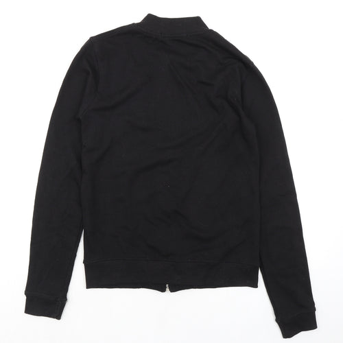 Missguided Womens Black Polyester Full Zip Sweatshirt Size 6 Zip