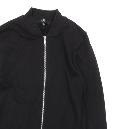 Missguided Womens Black Polyester Full Zip Sweatshirt Size 6 Zip