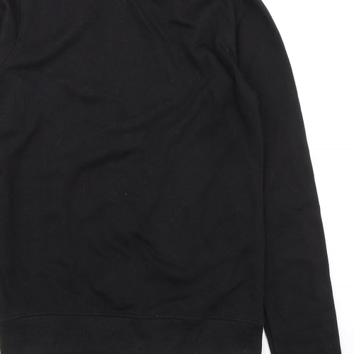 Missguided Womens Black Polyester Full Zip Sweatshirt Size 6 Zip