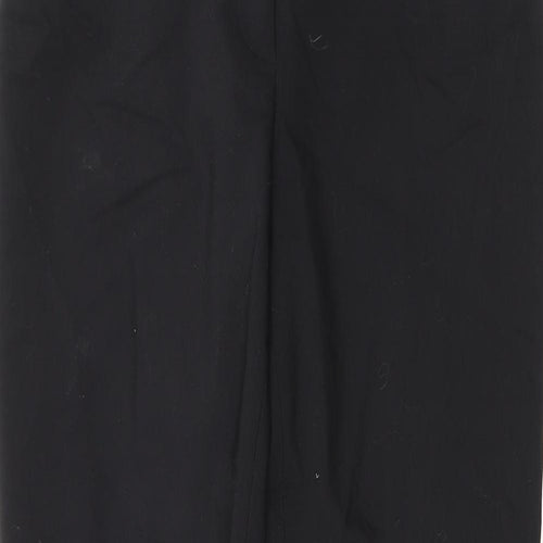H&M Womens Black Cotton Dress Pants Trousers Size 12 L32 in Regular Zip