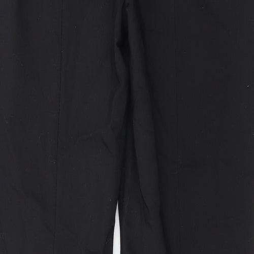 H&M Womens Black Cotton Dress Pants Trousers Size 12 L32 in Regular Zip