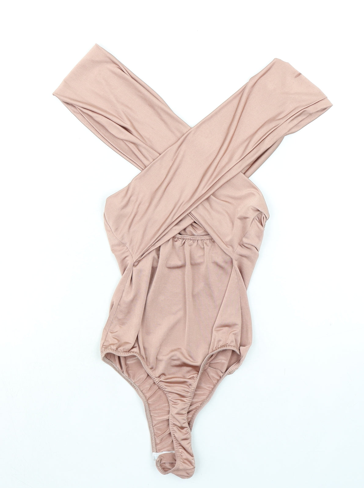 Missguided Womens Orange Polyester Bodysuit One-Piece Size 8 Snap