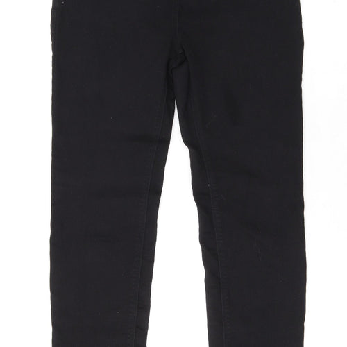 Debenhams Womens Black Cotton Jegging Jeans Size 10 L29 in Regular