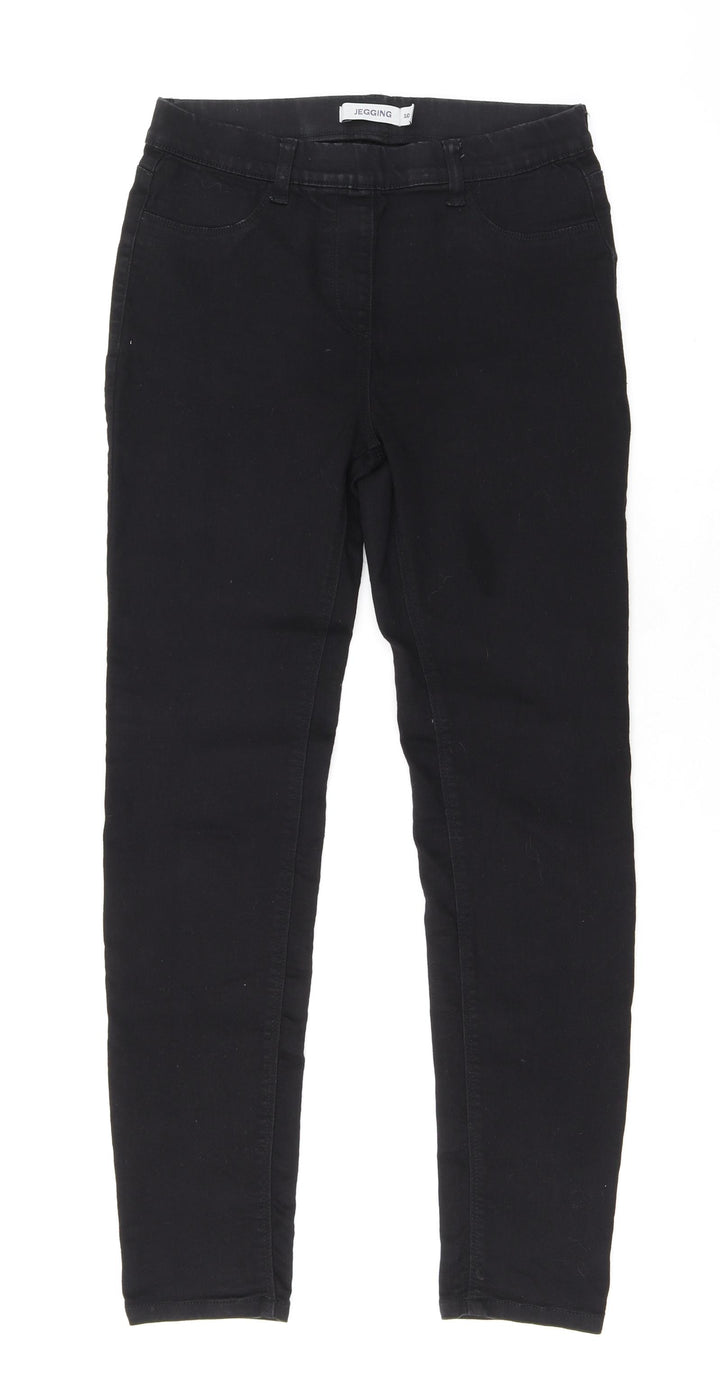 Debenhams Womens Black Cotton Jegging Jeans Size 10 L29 in Regular