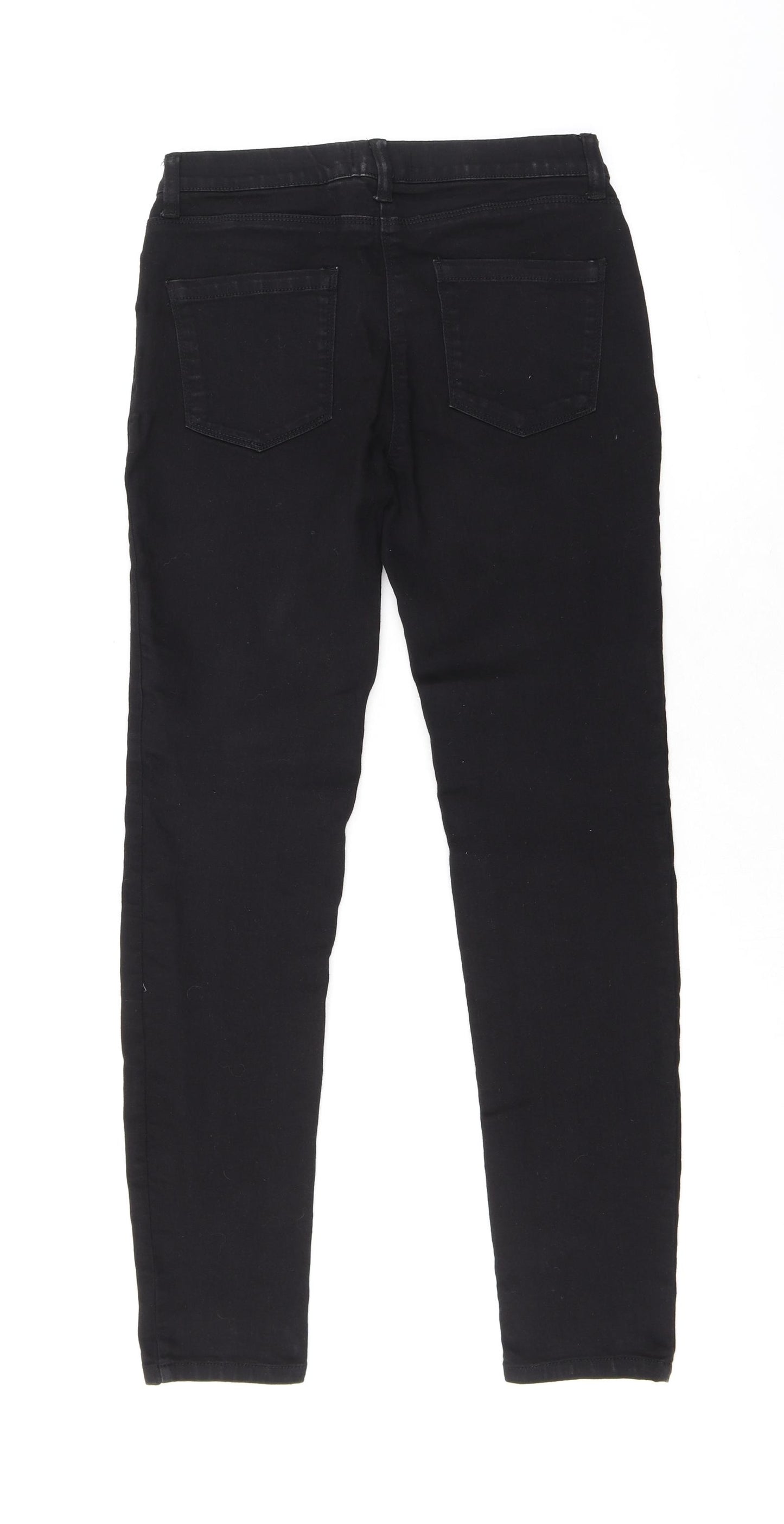 Debenhams Womens Black Cotton Jegging Jeans Size 10 L29 in Regular