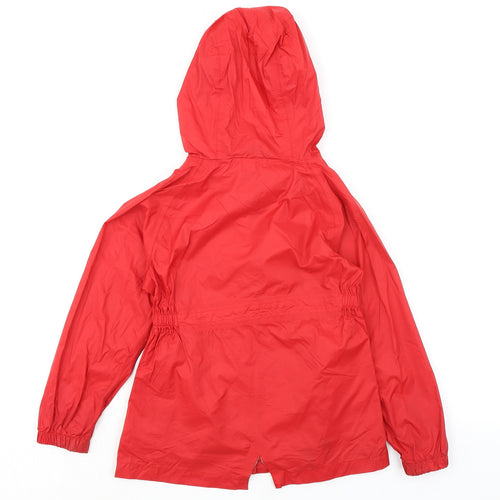 Peter Storm Girls Red Rain Coat Coat Size 5-6 Years Zip