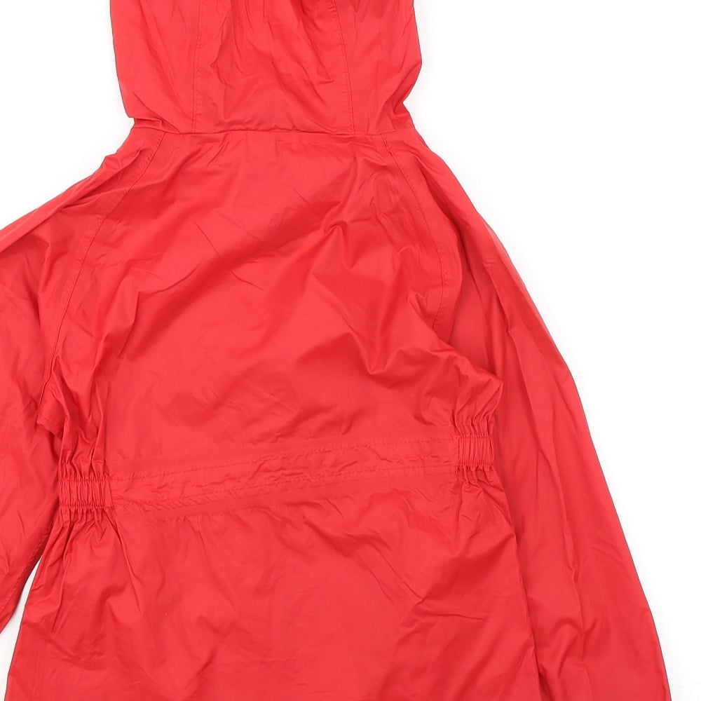 Peter Storm Girls Red Rain Coat Coat Size 5-6 Years Zip