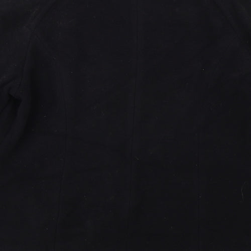 Gina Womens Black Jacket Size 12 Button