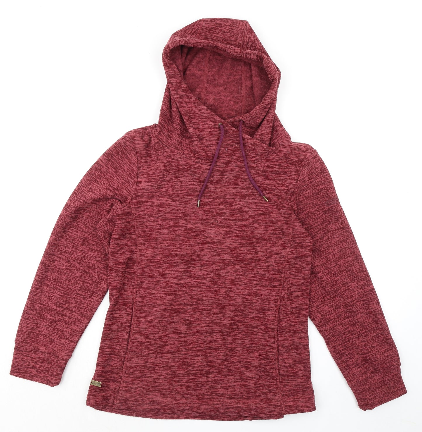 Regatta Womens Pink Polyester Pullover Hoodie Size 14 Pullover - Pockets Drawstring