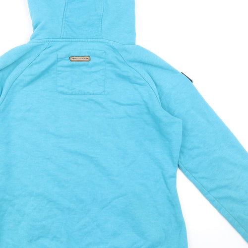 Naketano Womens Blue Cotton Full Zip Hoodie Size XL Zip