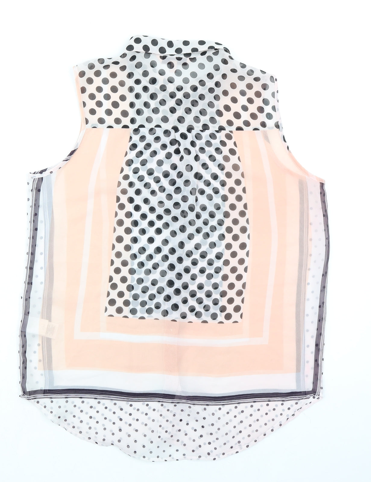 NEXT Womens Multicoloured Polka Dot Polyester Basic Blouse Size 8 Collared