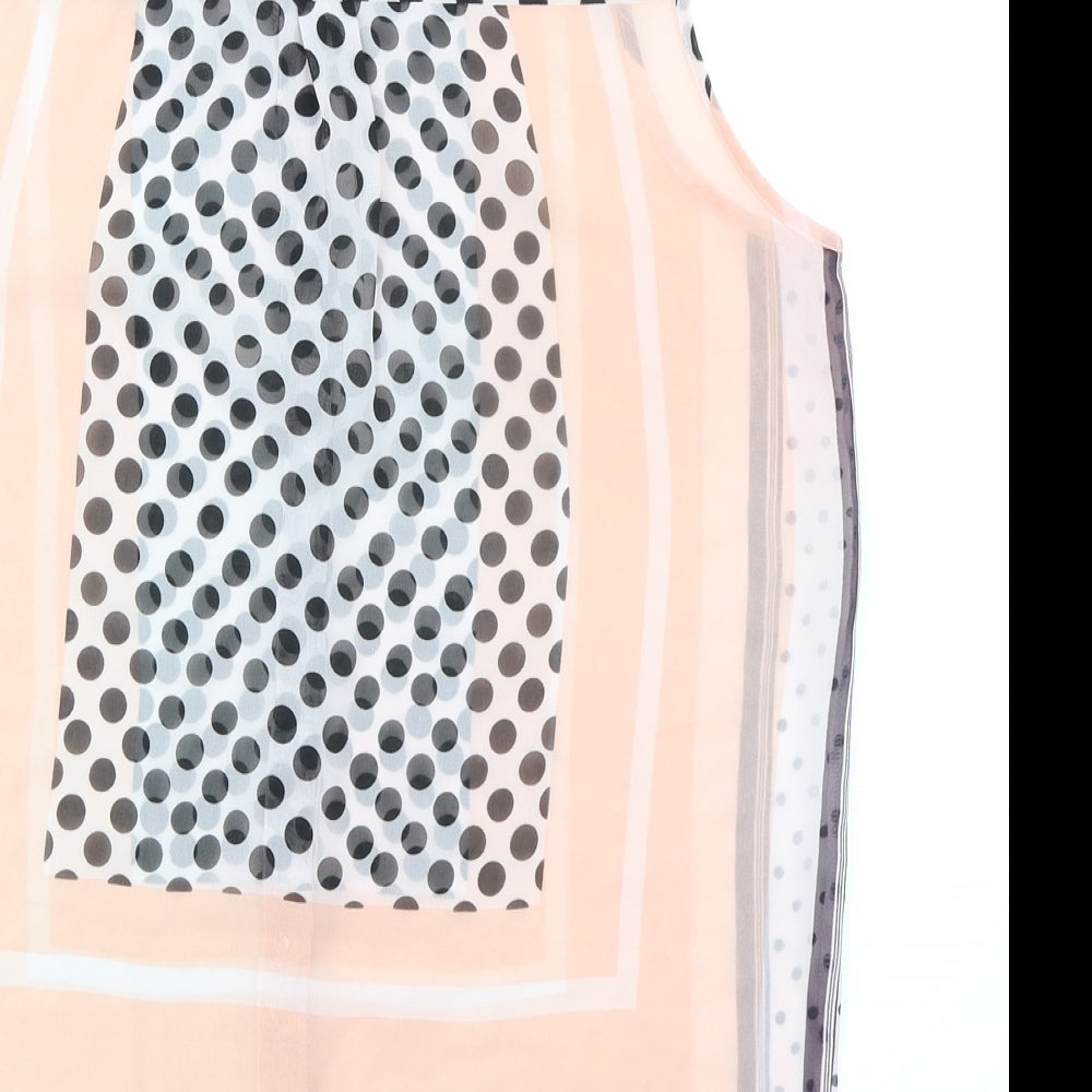 NEXT Womens Multicoloured Polka Dot Polyester Basic Blouse Size 8 Collared