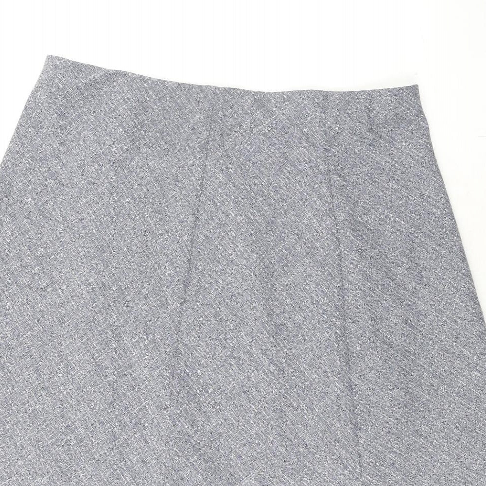 EWM Womens Grey Polyester Swing Skirt Size 16