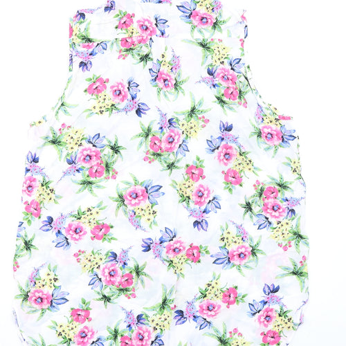 Dorothy Perkins Womens Multicoloured Floral Viscose Basic Blouse Size 16 Collared