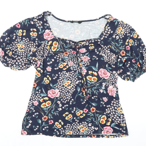 Roman Womens Multicoloured Floral Viscose Basic Blouse Size 12 Sweetheart