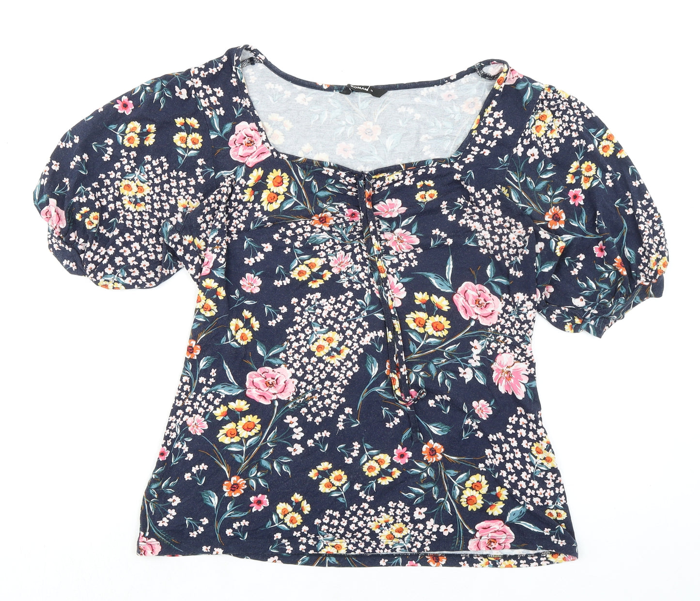 Roman Womens Multicoloured Floral Viscose Basic Blouse Size 12 Sweetheart